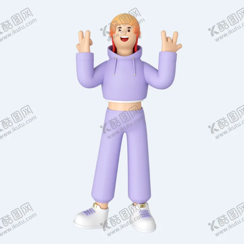 编号：70315410270121279926【酷图网】源文件下载-C4D模型 卡通人 