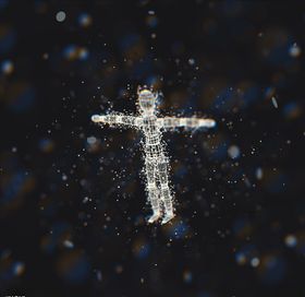 C4D模型线条线性人偶晶格
