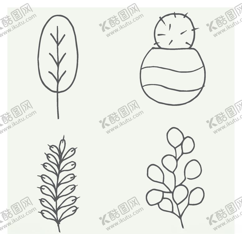 编号：24779110310516522189【酷图网】源文件下载-手绘植物