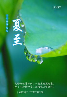 二十四节气夏至宣传传统高级感