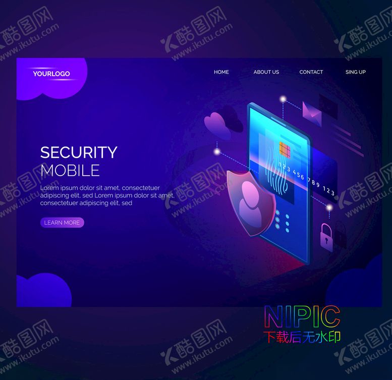 编号：57655704220157218612【酷图网】源文件下载-2.5d手机安全