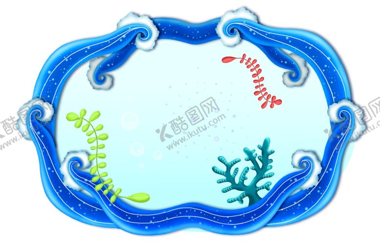编号：39691109290441008471【酷图网】源文件下载-海浪边框背景