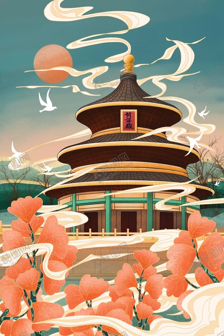 编号：78540309202204309286【酷图网】源文件下载-建筑插画