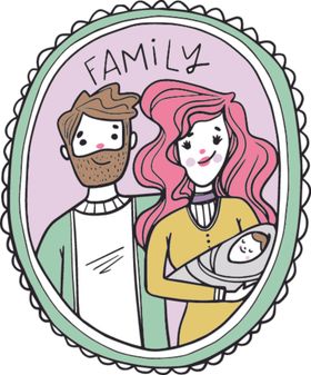 卡通家庭