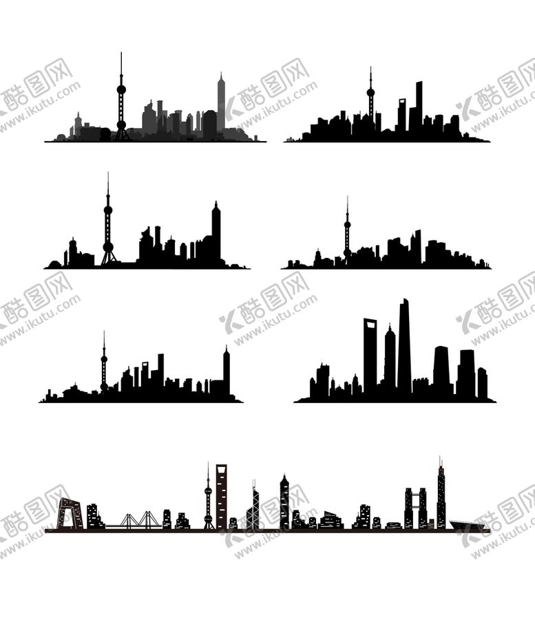 编号：18527909122327151289【酷图网】源文件下载-上海建筑剪影东方明珠塔卡通设计