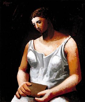 毕加索抽象绘画作品印派手涂鸦线条涂鸦书房装饰