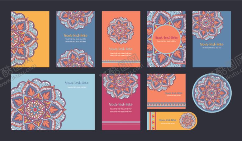 编号：70846709290507186753【酷图网】源文件下载-古典花纹卡片