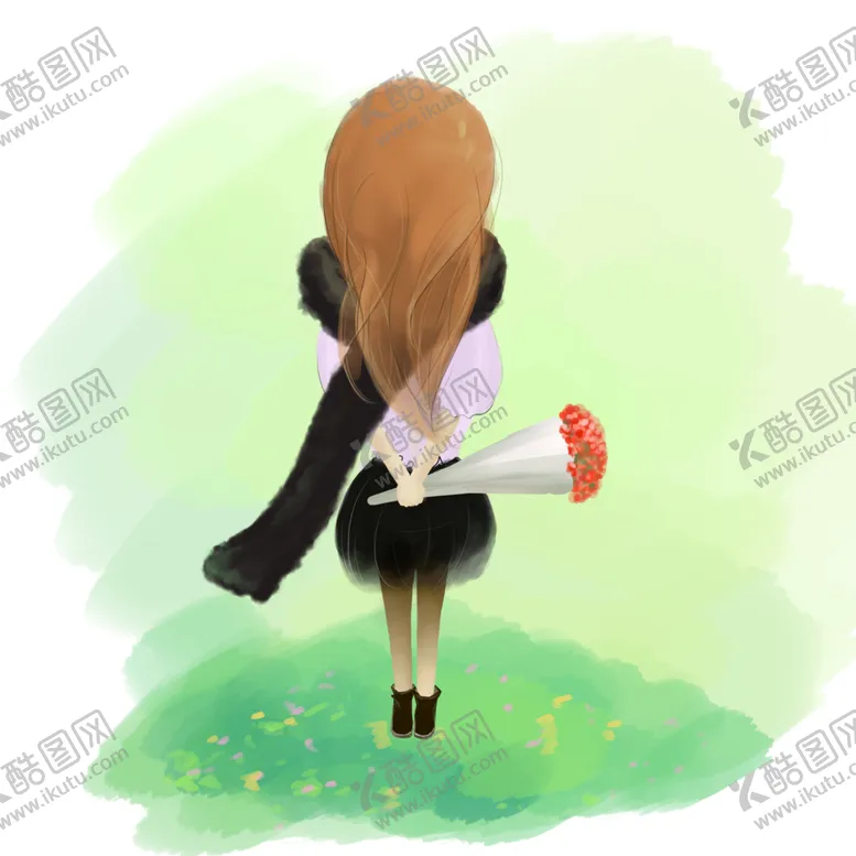 编号：25606604280107463840【酷图网】源文件下载-彩绘人物背影