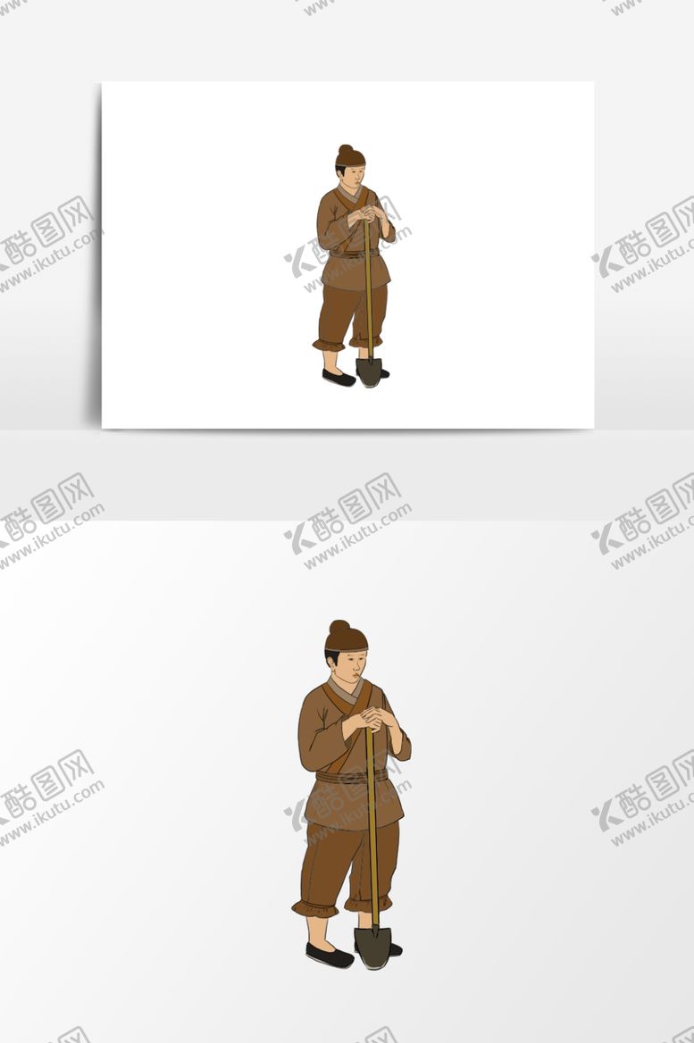 编号：13135507130200183992【酷图网】源文件下载-淡彩国画人物