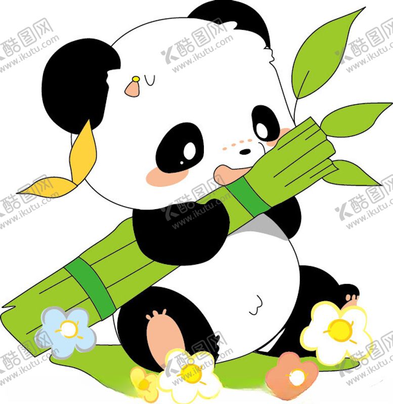 编号：23815102161644024854【酷图网】源文件下载-熊猫吃竹子