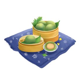 清明节素材果传统小吃插图