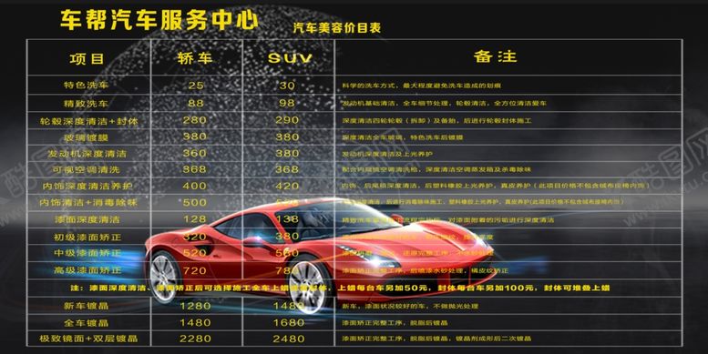 编号：95983605190655439883【酷图网】源文件下载-保养价格表