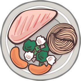 食物餐饮AI矢量图盘中餐