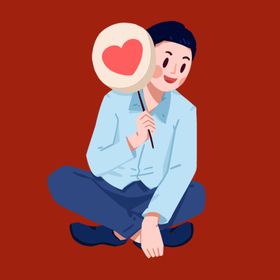 手绘男人男孩动画卡通