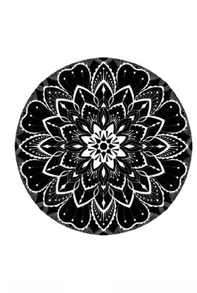 艳丽曼陀罗图案矢量素材