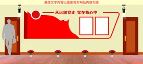 党建文化墙活动中心社区不忘初心