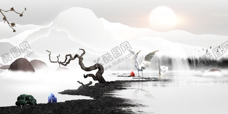编号：33131205100102233230【酷图网】源文件下载-山水画