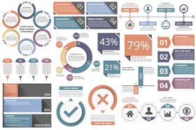 多样商务信息图表元素集