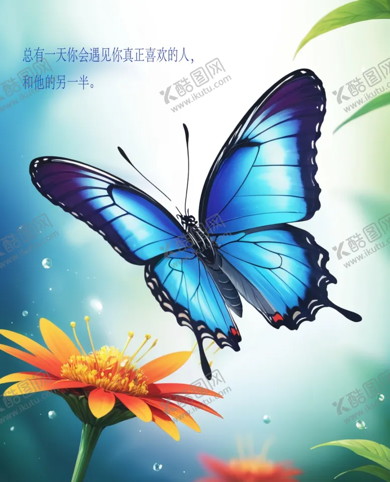 编号：66661002130237363821【酷图网】源文件下载-蓝色蝴蝶