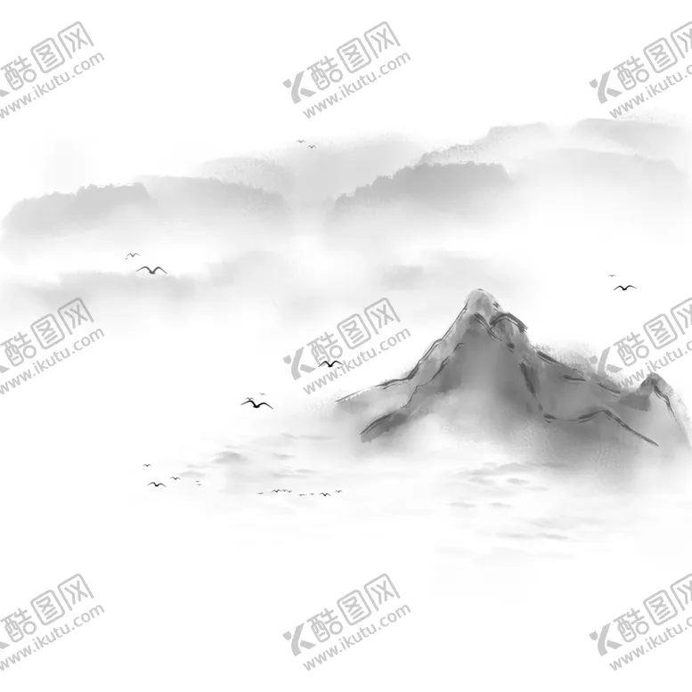 编号：48421204142004037294【酷图网】源文件下载-背景素材国潮山水祥云水墨