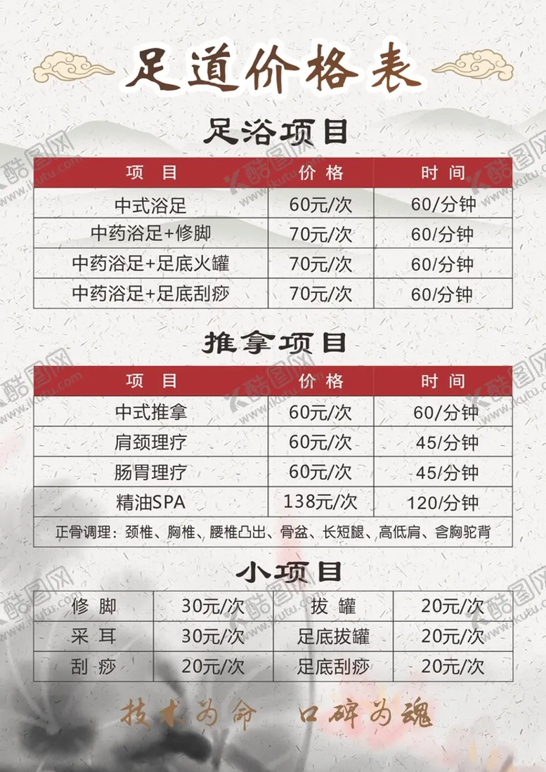 编号：75951310190345043801【酷图网】源文件下载-中医价目表   