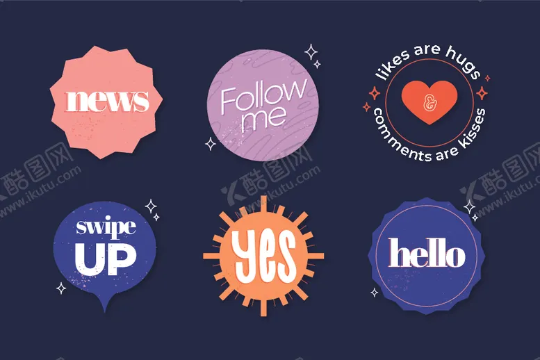 编号：49040409181029284094【酷图网】源文件下载-社交媒体流行标签
