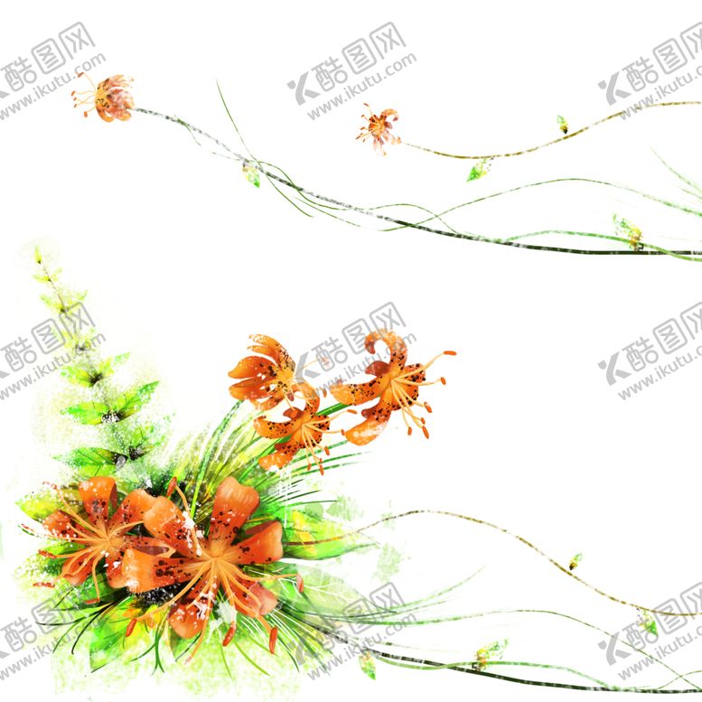 编号：86889912130439381959【酷图网】源文件下载-水彩花卉艺术装饰画
