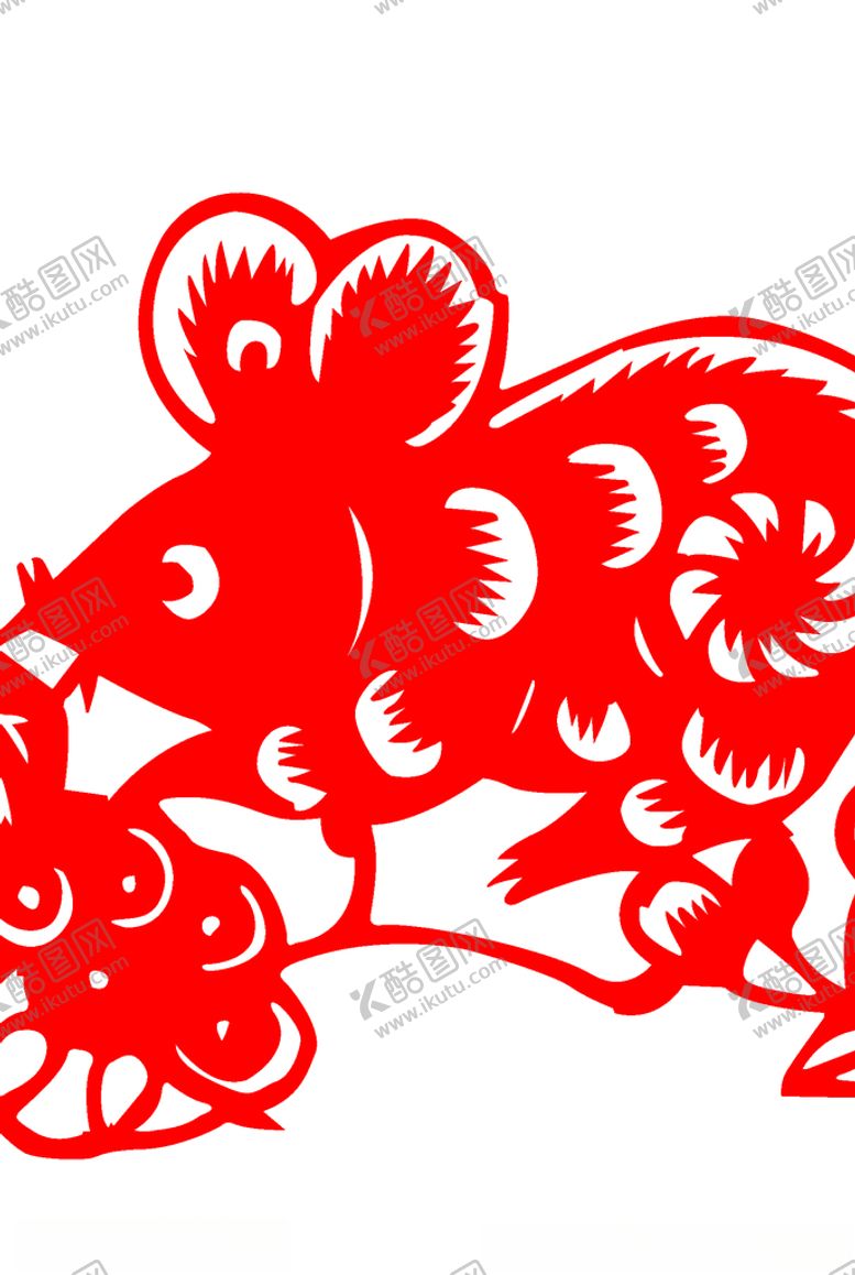 编号：91679610271807258509【酷图网】源文件下载-鼠年剪纸风格