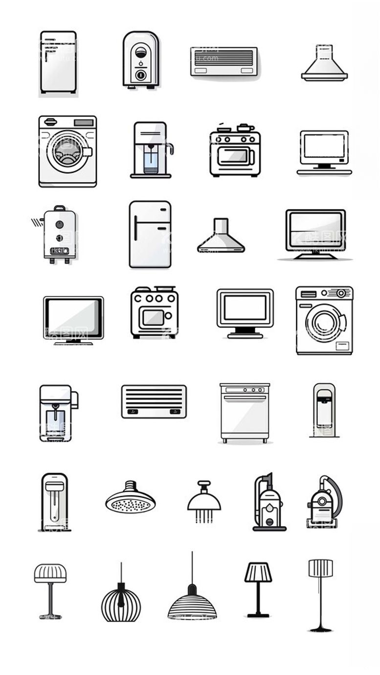 编号：27270612032338135047【酷图网】源文件下载-30个家电图标