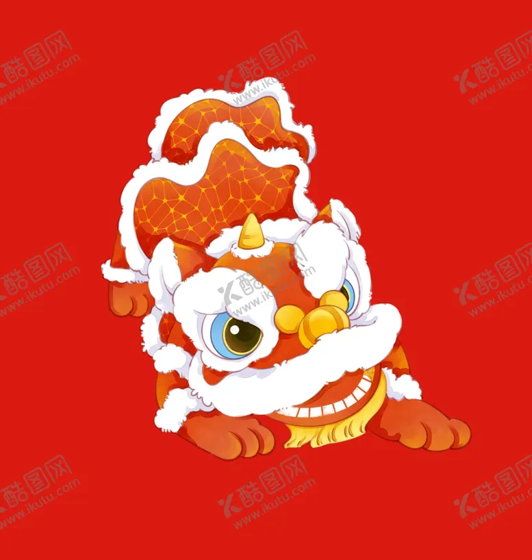 编号：95468502070051422987【酷图网】源文件下载-手绘舞狮子