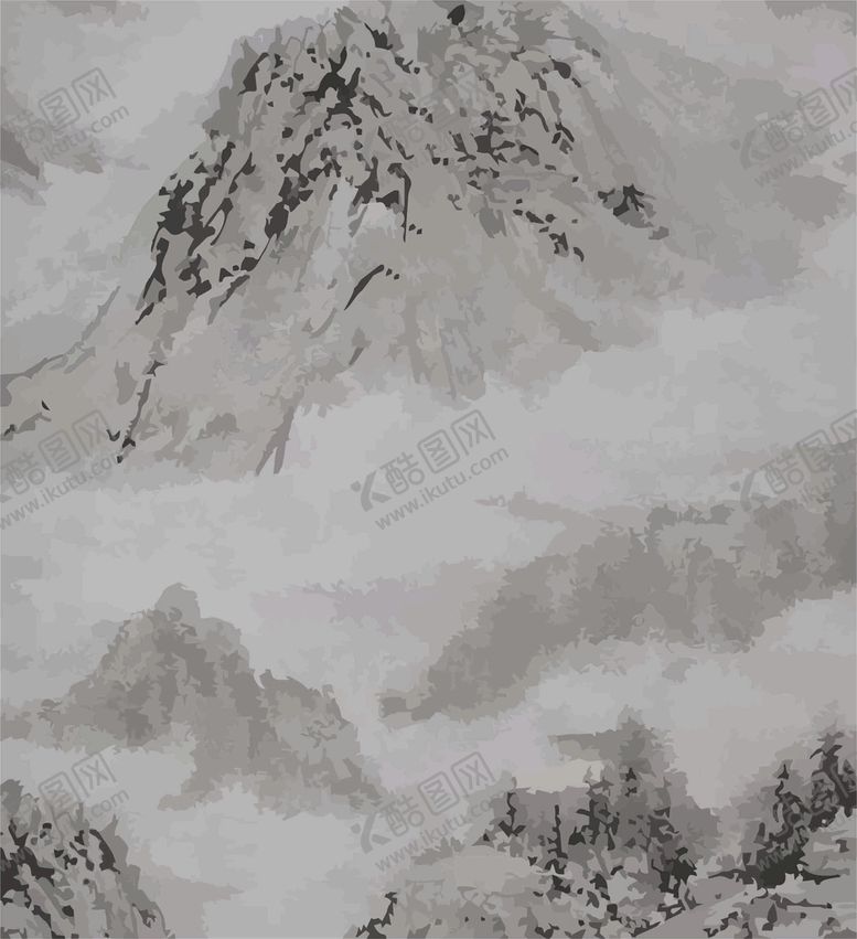 编号：10961801191902157414【酷图网】源文件下载-山水画效果