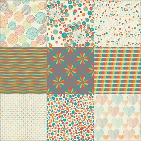 多彩拼贴图案素材