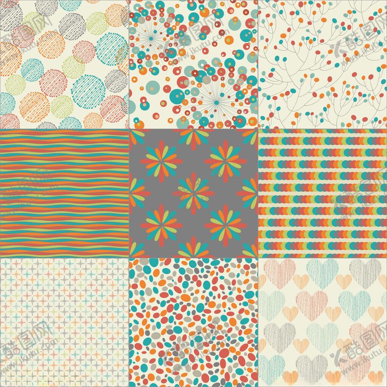 编号：70708411021452369074【酷图网】源文件下载-多彩拼贴图案纹理素材