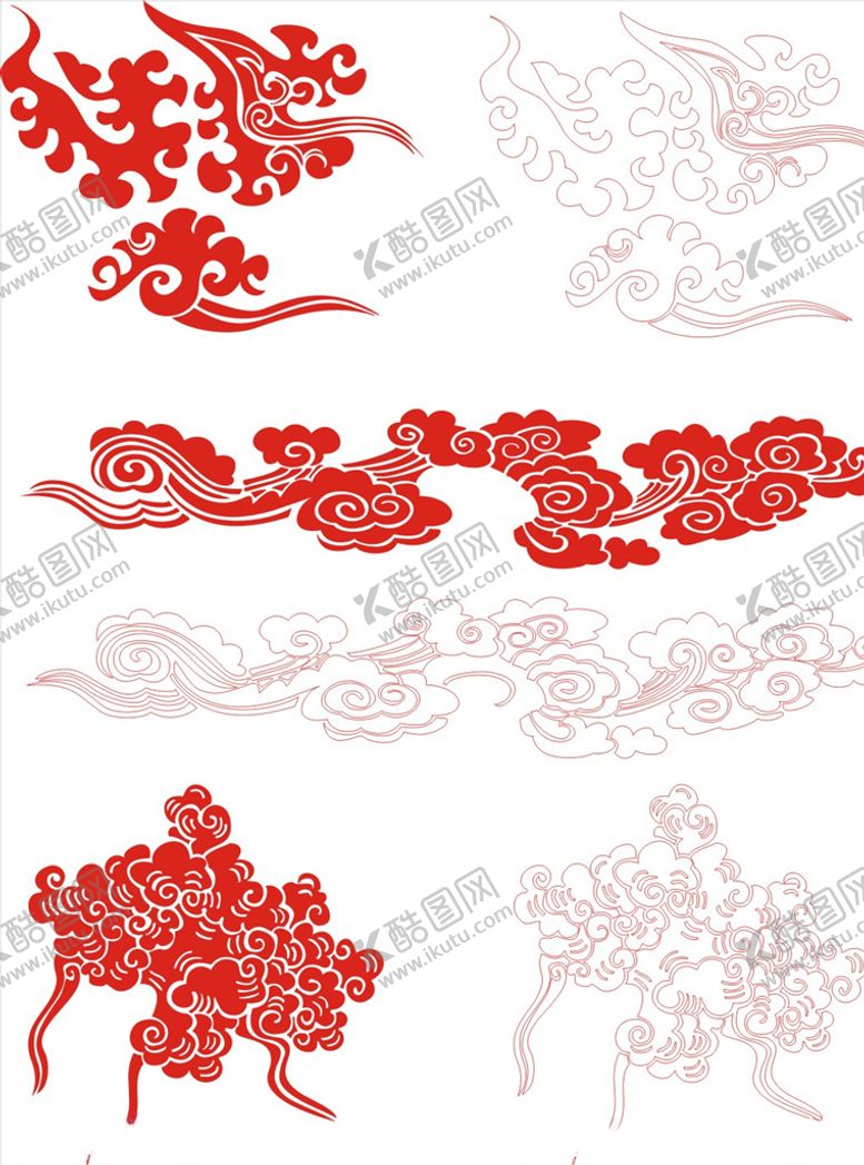 编号：18856009211454573329【酷图网】源文件下载-矢量祥云底纹