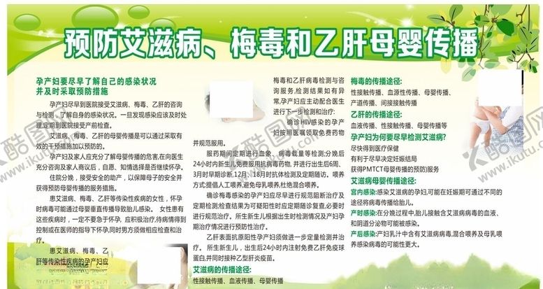 编号：53387306260153166761【酷图网】源文件下载-母婴阻断宣传栏