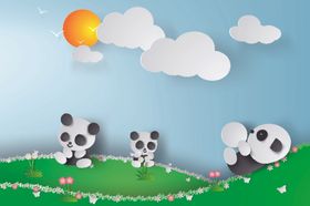 剪纸风格红色节日背景