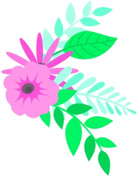 花素材百合红玫瑰矢车菊小清新朵