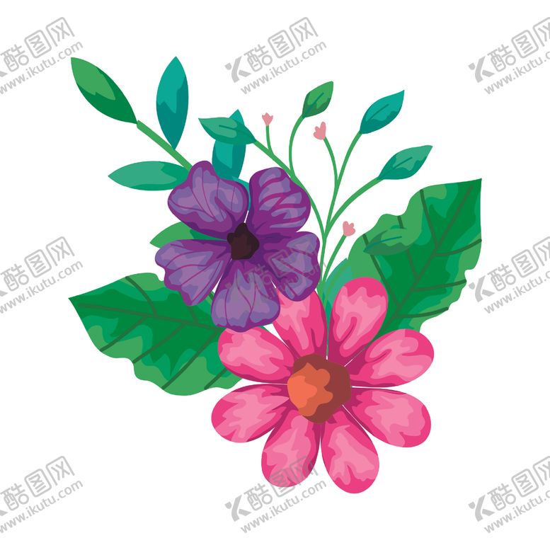 编号：64569904092057153028【酷图网】源文件下载-矢量手绘花朵