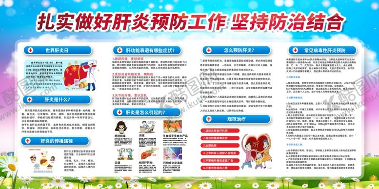 编号：25425904161938099353【酷图网】源文件下载-预防肝炎知识宣传展板海报