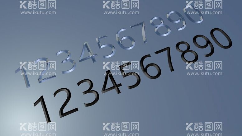 编号：66842512261051443487【酷图网】源文件下载-金属立体数字