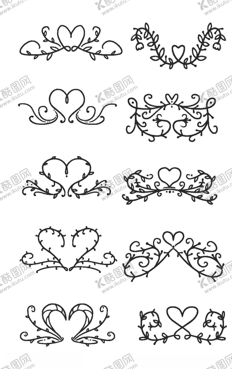 编号：80980709290201445135【酷图网】源文件下载-简约手绘花纹装饰