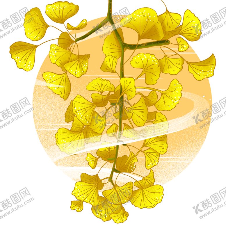 编号：97915011180315169042【酷图网】源文件下载-国潮银杏叶