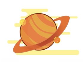 手绘漂亮的星球套图插画元素