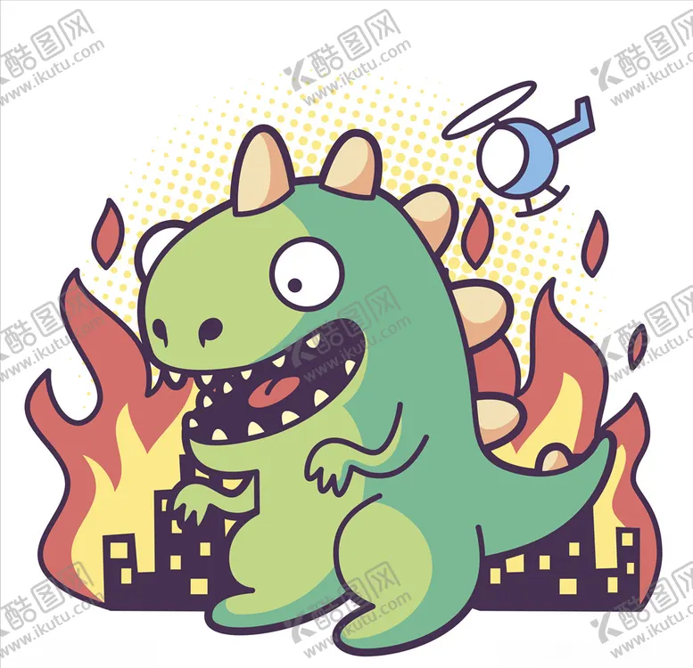 编号：10899006270344589960【酷图网】源文件下载-卡通恐龙