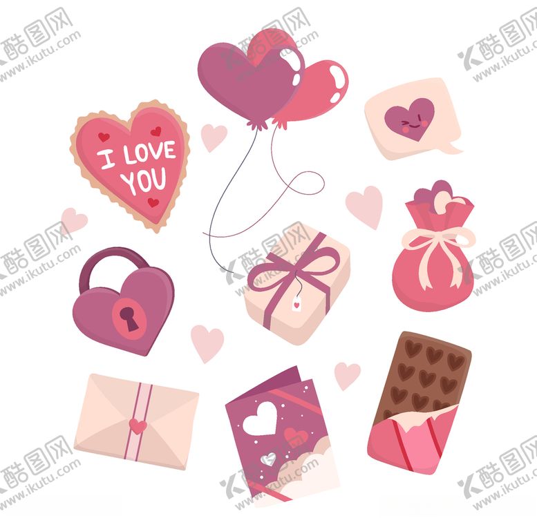 编号：19586005060542124159【酷图网】源文件下载-浪漫情人节元素