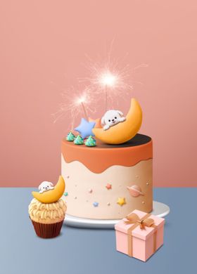 生日蛋糕插图