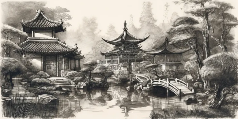 编号：74656310270625018408【酷图网】源文件下载-寺观园林