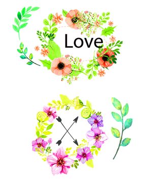 鲜花装饰风信子朵底纹勿忘我