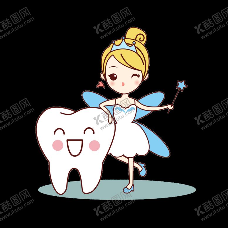 编号：88915602131756316001【酷图网】源文件下载-卡通牙仙女