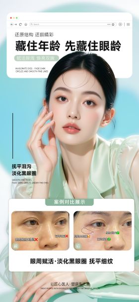 医美眼周年轻化抗衰对比海报